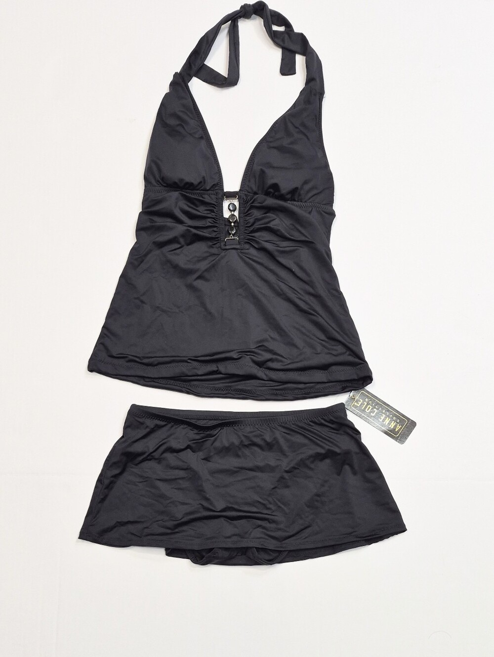 New Anne Cole Black Tankini Swimsuit